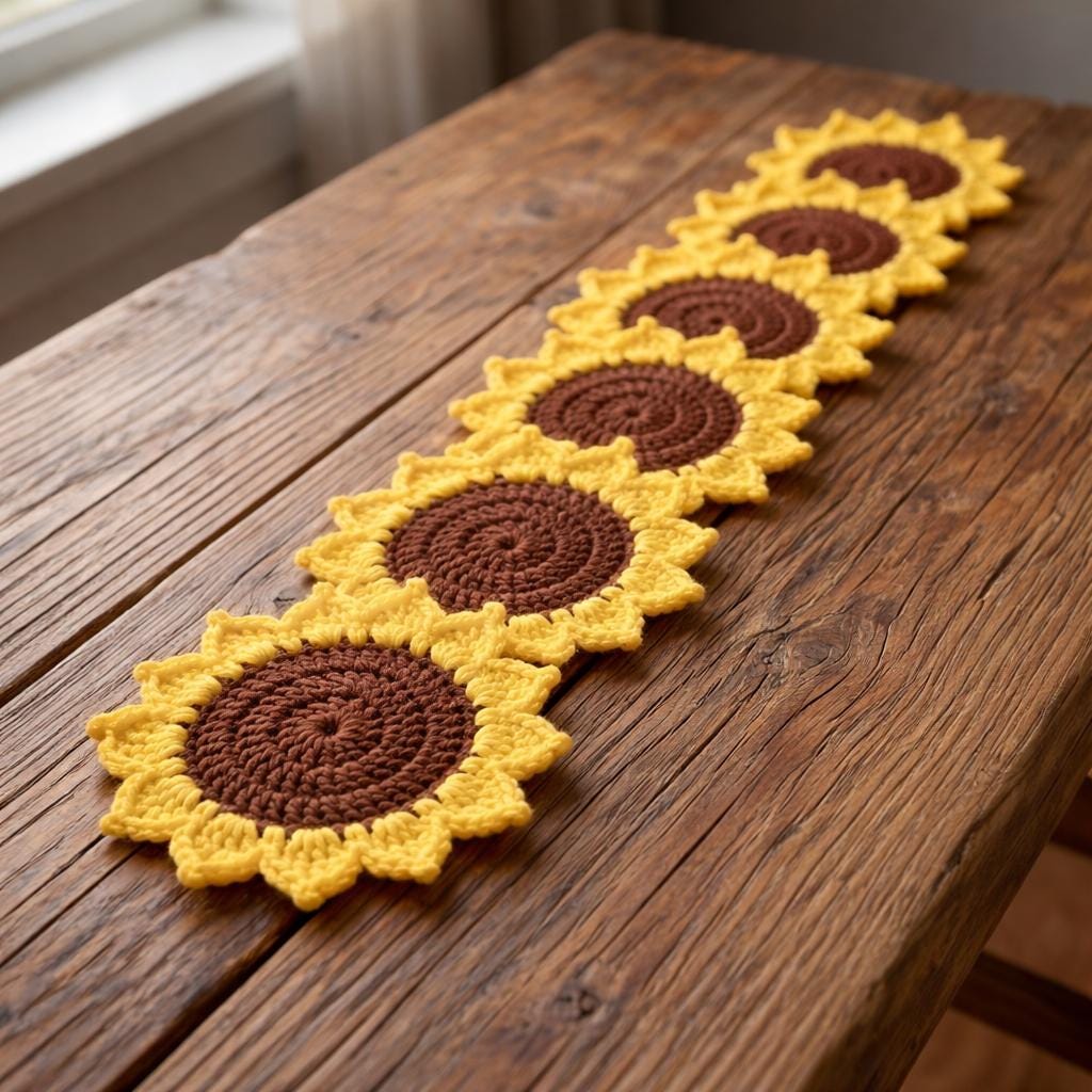 Sunflower Coaster Crochet Pattern | Flower Holder PDF Download - Etsy