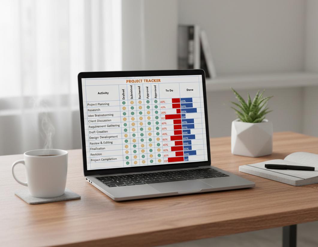 Project Tracker Excel Template | Task Management Spreadsheet | Project ...