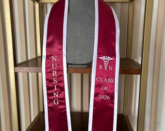 Nursing graduation stole RN grad sash class of 2026
