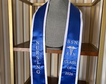 Nursing graduation stole BSN RN grad sash class of 2026