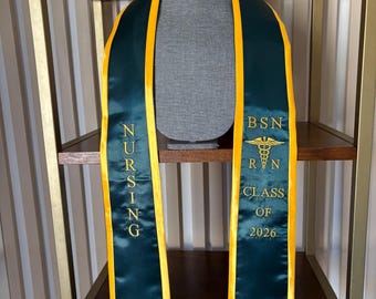 BSN RN Nursing graduation stole class of 2026