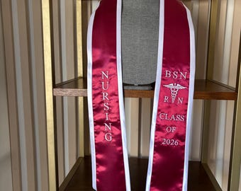 Nursing graduation stole BSN RN grad sash class of 2026
