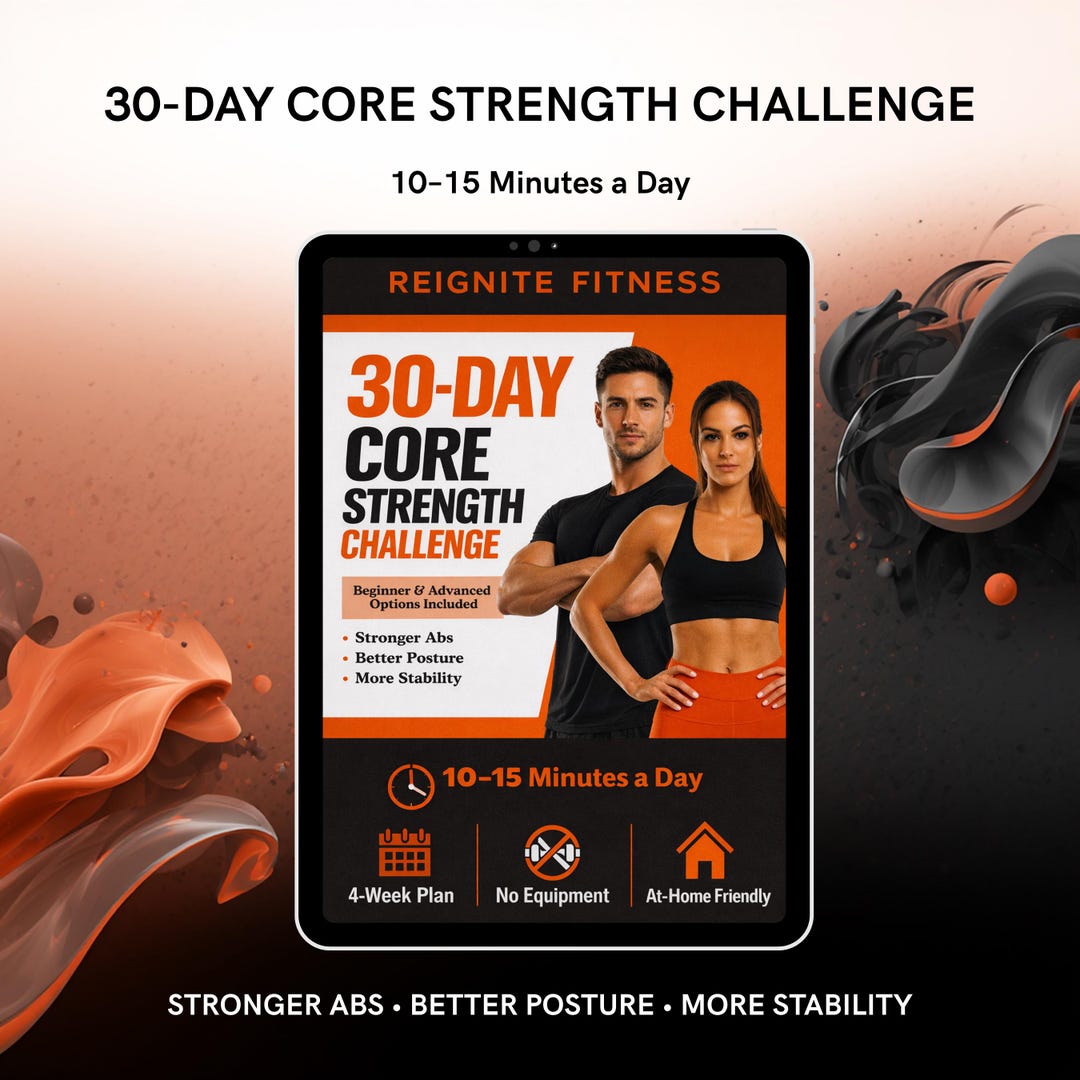 30-day Core Strength Challenge | 4-week Ab Workout Plan (digital ...