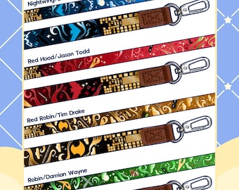 Lanyard Batfamily Nightwing Cappuccio Rosso Red Robin Damian Wayne DC Comics