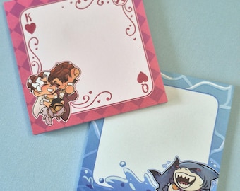 MRivals Rogue x Gambit Wedding Jeff the Land Shark Sticky Note Notepads X Men Comics