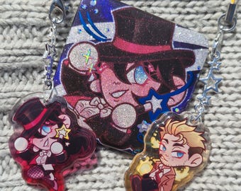 John Constantine Zatanna Phone Charms Badge Justice League Dark Keychain Hellblazer JLD DC Comics Swamp Thing