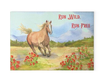 Horse Glass Cutting Board in two sizes