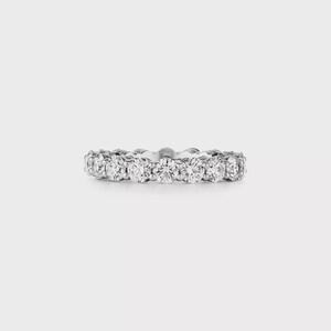 Diamond Eternity Band Ring, Full Eternity Wedding Band, Anniversary Ring for Her, Minimal Luxury Stackable Ring, Gift for Wife
