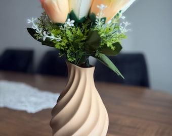 Modern Spiral Vase – Minimalist Nordic 3D Printed Home Decor (PLA)
