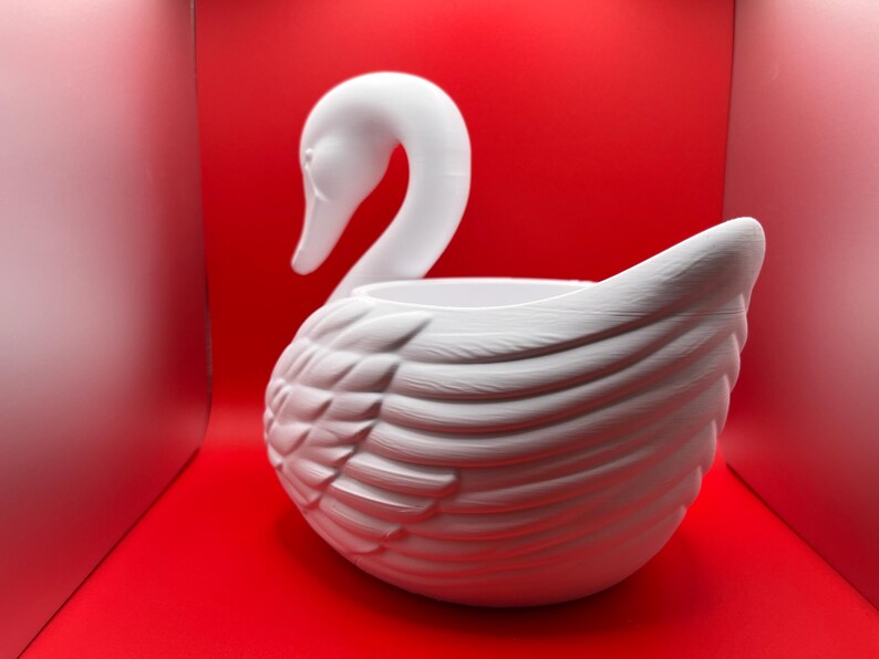 Eleganter Schwan Blumentopf – 3D Gedruckte Schwan Vase – Moderne Dekoration – Minimalistische Pflanzvase – Geschenkidee image 16