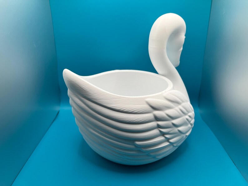 Eleganter Schwan Blumentopf – 3D Gedruckte Schwan Vase – Moderne Dekoration – Minimalistische Pflanzvase – Geschenkidee image 8