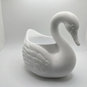 Eleganter Schwan Blumentopf – 3D Gedruckte Schwan Vase – Moderne Dekoration – Minimalistische Pflanzvase – Geschenkidee image 5