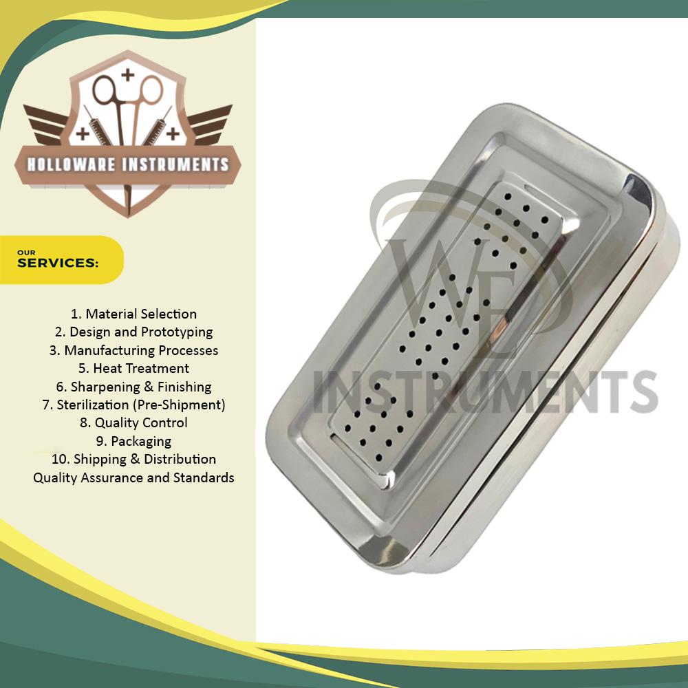 Perforated Stainless Steel Surgical Box | Instrument Sterilization ...