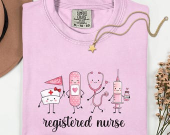 Comfort Colors® Registered Nurse Shirt, Funny RN Doodle Nurse Shirt, Rn Gift, Nursing School Shirt, Nursing Shirt, Gift for Registered Nurse