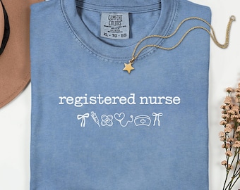 Comfort Colors® Registered Nurse Shirt, RN Shirt, RN Nursing Tee, Nurse Graduation Gift, Nursing School Shirt, Gift for Registered Nurse