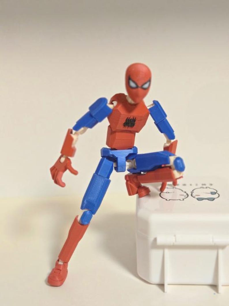 Spider-Man Inspired 3D Printed Action Figure - Multi-Jointed Posable image 3