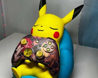 Pikachu Controller Holder, Pokemon Gaming Decor, Desk Organizer for Game Setup