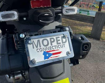 Personalized Puerto Rico Moped Plate – Custom Scooter License Tag – 3D Printed Biker Gift