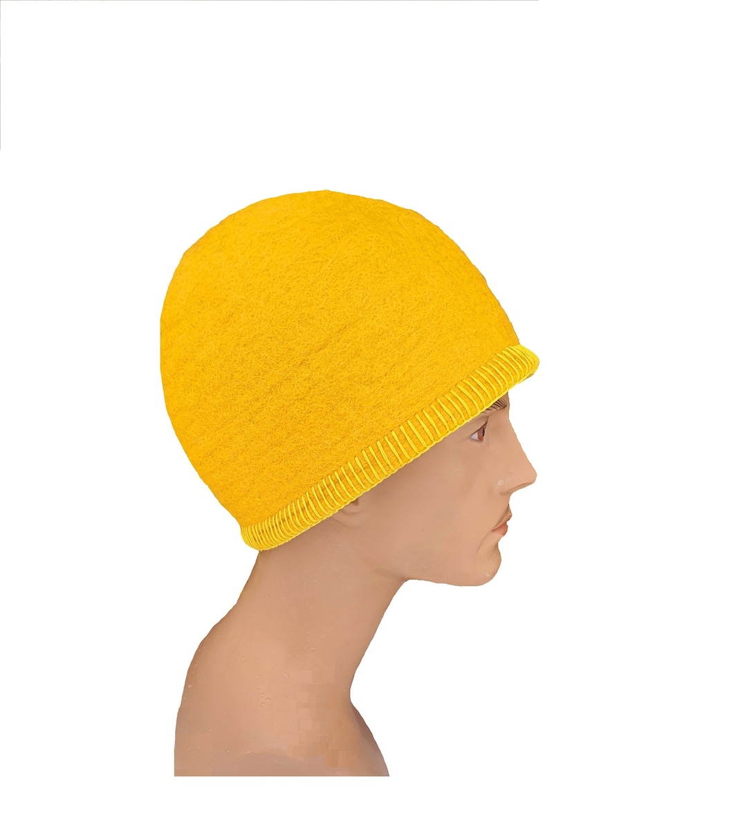 SAUNA GURU Cappello da sauna grigio per sauna, 100% feltro di lana (t8m