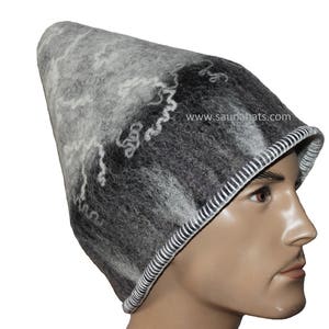 10% discount. Shaped wool felt Sauna Hat, Handmade, birthday gift, Saunahat, Saunafilzhut, Cappelli sauna, Cappello di sauna