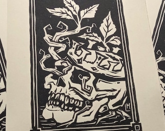 Dead King - Impression Lino, Impression linogravure