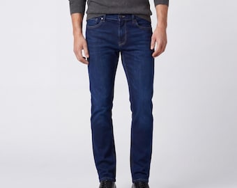 Men's Straight Fit Stretch Jeans | Casual Biker Denim Trousers | Classic Everyday Bottoms