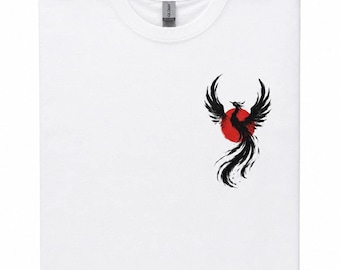 T-shirt Phoenix Rising, T-shirt graphique Soleil rouge japonais, T-shirt d'art japonais, T-shirt unisexe Soleil levant, Cadeau d'inspiration asiatique