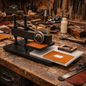 Presse à clics manuelle en cuir de 2 tonnes | Machine de découpe pour maroquinerie