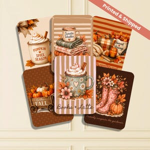 Cosy Fall Kindle Insert Set of 6 – Autumn Bookish Sweater Weather – Clear Case Cardstock – Paperwhite 11th 12th Gen