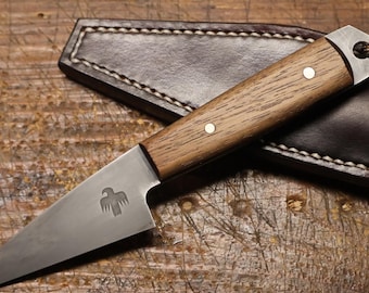 Handcrafted Kiridashi Knife with Walnut Handle