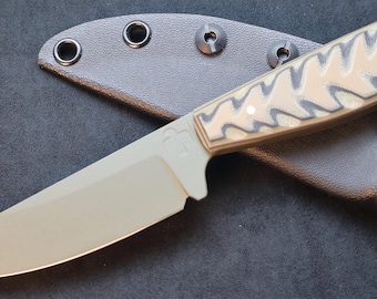 Handcrafted EDC Knife with Kydex Sheath