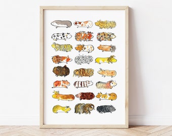 Guinea Piggies | A4 Fine Art Print *STUDIO SALE*