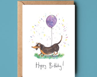 Happy Birthday! | Dachshund Dog Greetings Card