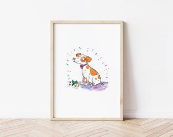 Terrier Dog | A4 Fine Art Print *STUDIO SALE*