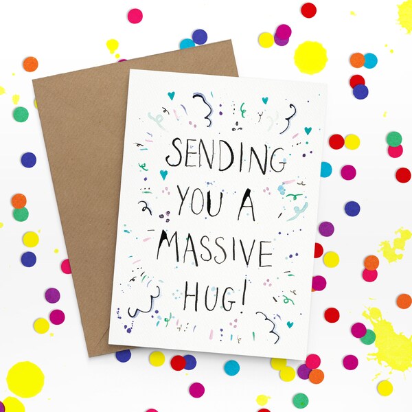Paper Hug Card Etsy