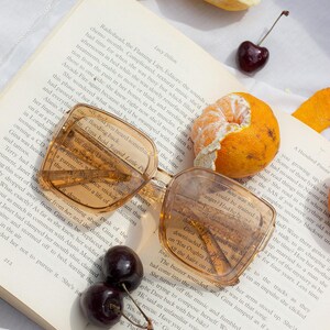 Gafas de sol extragrandes / Lentes tintados y montura de acetato llamativa / Protección UV400 imagen 9