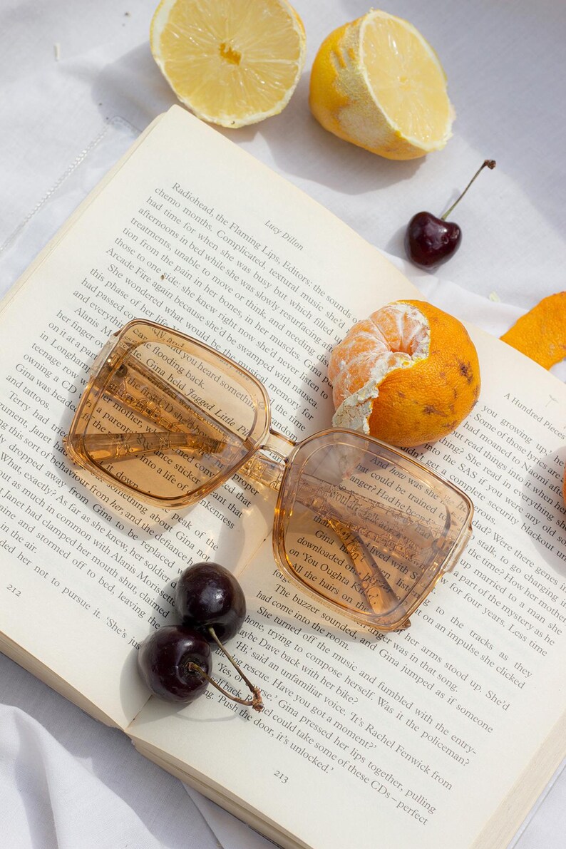 Gafas de sol extragrandes / Lentes tintados y montura de acetato llamativa / Protección UV400 imagen 9