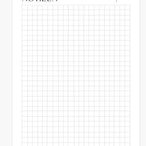 minimalistisches kariertes Notizblatt / PDF Download / Ruhige Notizseite A6