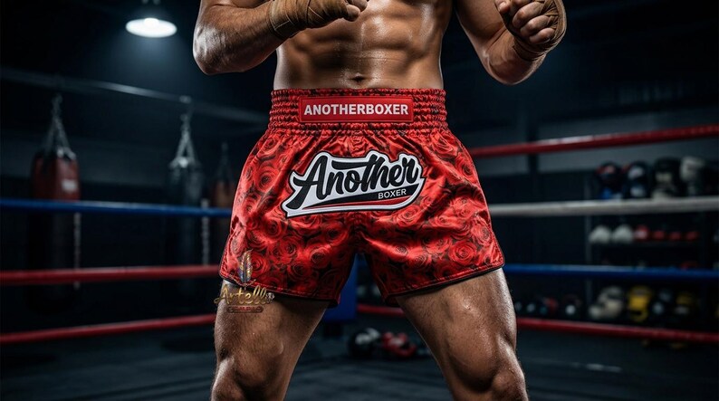 Pantalones cortos de Muay Thai, pantalones cortos de boxeo tailandés, pantalones cortos de kickboxing y MMA, ropa de entrenamiento de artes marciales para hombres, mujeres y niños, de secado rápido. imagen 1