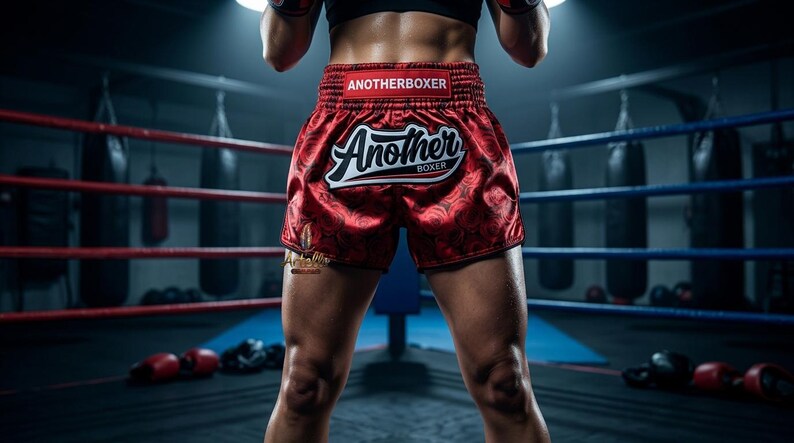 Pantalones cortos de Muay Thai, pantalones cortos de boxeo tailandés, pantalones cortos de kickboxing y MMA, ropa de entrenamiento de artes marciales para hombres, mujeres y niños, de secado rápido. imagen 5