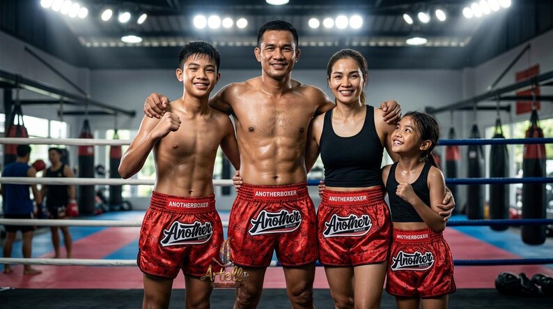 Pantalones cortos de Muay Thai, pantalones cortos de boxeo tailandés, pantalones cortos de kickboxing y MMA, ropa de entrenamiento de artes marciales para hombres, mujeres y niños, de secado rápido. imagen 11