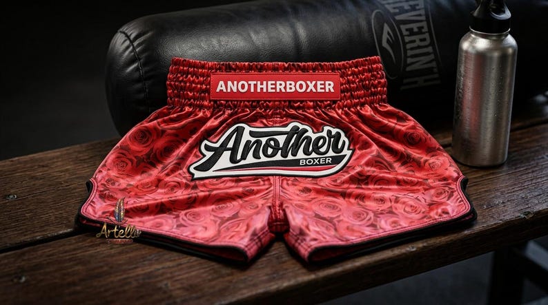 Pantalones cortos de Muay Thai, pantalones cortos de boxeo tailandés, pantalones cortos de kickboxing y MMA, ropa de entrenamiento de artes marciales para hombres, mujeres y niños, de secado rápido. imagen 9