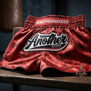 Pantalones cortos de Muay Thai, pantalones cortos de boxeo tailandés, pantalones cortos de kickboxing y MMA, ropa de entrenamiento de artes marciales para hombres, mujeres y niños, de secado rápido. imagen 8