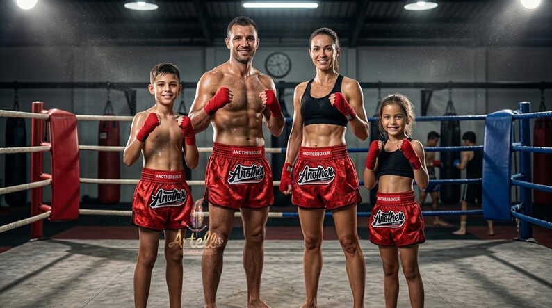 Pantalones cortos de Muay Thai, pantalones cortos de boxeo tailandés, pantalones cortos de kickboxing y MMA, ropa de entrenamiento de artes marciales para hombres, mujeres y niños, de secado rápido. imagen 3
