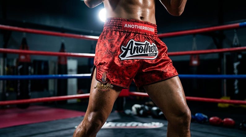 Pantalones cortos de Muay Thai, pantalones cortos de boxeo tailandés, pantalones cortos de kickboxing y MMA, ropa de entrenamiento de artes marciales para hombres, mujeres y niños, de secado rápido. imagen 7