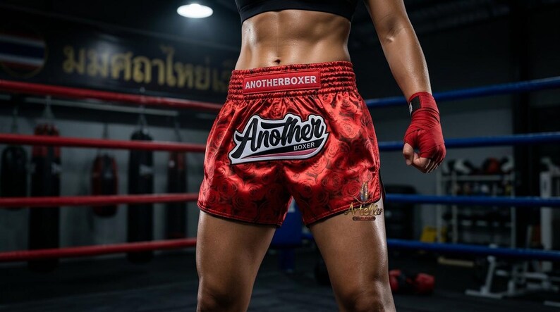 Pantalones cortos de Muay Thai, pantalones cortos de boxeo tailandés, pantalones cortos de kickboxing y MMA, ropa de entrenamiento de artes marciales para hombres, mujeres y niños, de secado rápido. imagen 2