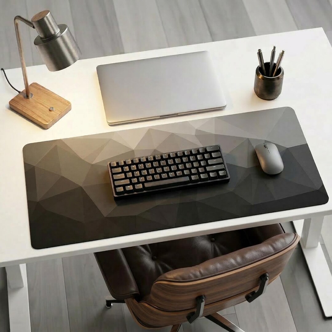 Abstract Desk Mat Non Slip Surface | Minimalist Computer Workspace Mat ...