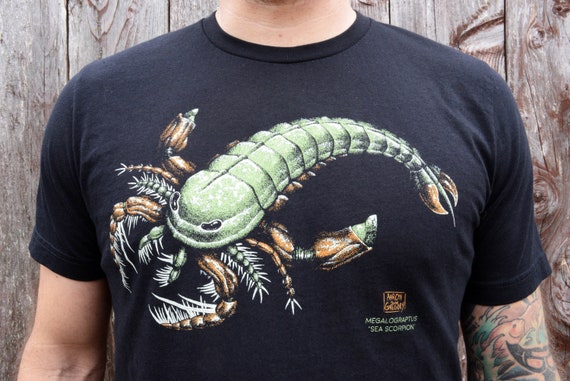 Megalograptus Beautifully Screen Printed W 3 Color Inks Glows Etsy