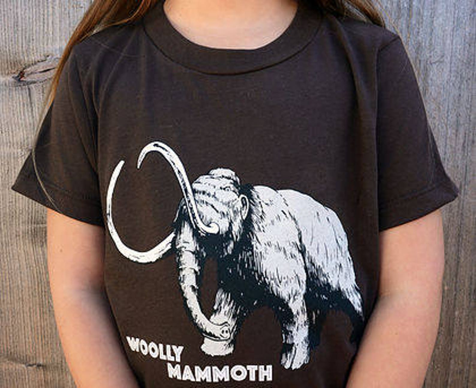 Woolly Mammoth Beautifully Screenprinted With 3 Colors Ink on Brown ...