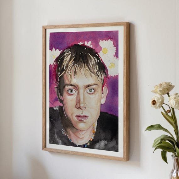 A4 Size Damon Albarn Blur Watercolour Print on Museum-Grade 310gsm Watercolour Art Paper (Unframed)